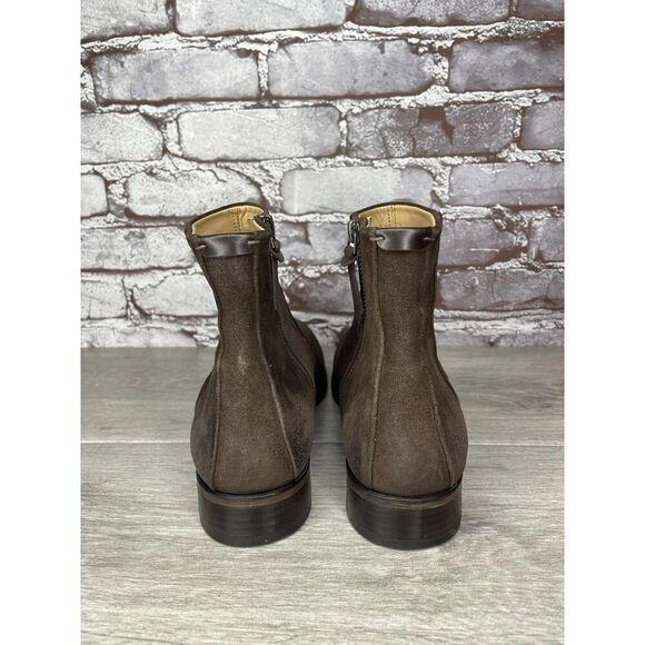 N.D.C. Made by Hand Brown Maple Suede Leather Zip Booties Boots Women 39EU/8.5M - Picture 4 of 16